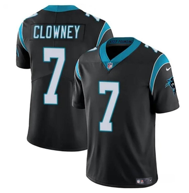 Youth Carolina Panthers #7 Jadeveon Clowney Black Vapor Untouchable Limited Stitched Jersey